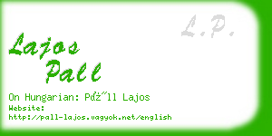 lajos pall business card